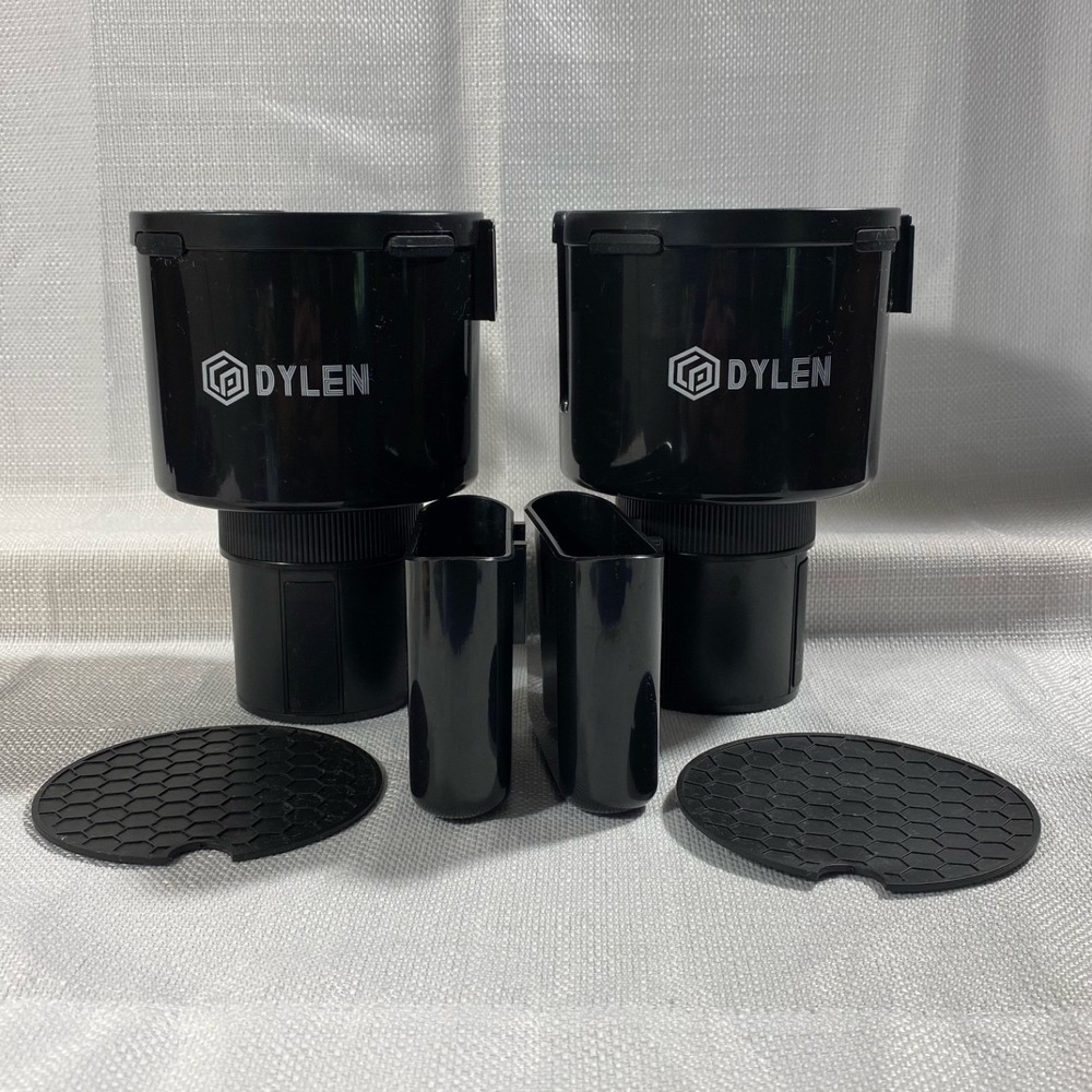 Dylen Car Cup Expander Set of 2 Large Bottle Adapter Adjustable Base Black
